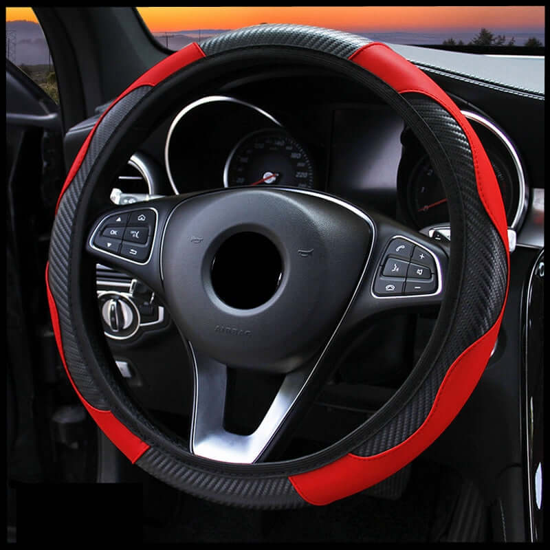 Capa de Volante Universal em Pele para Automóvel
