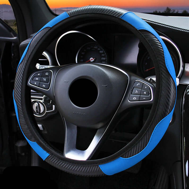 Capa de Volante Universal em Pele para Automóvel