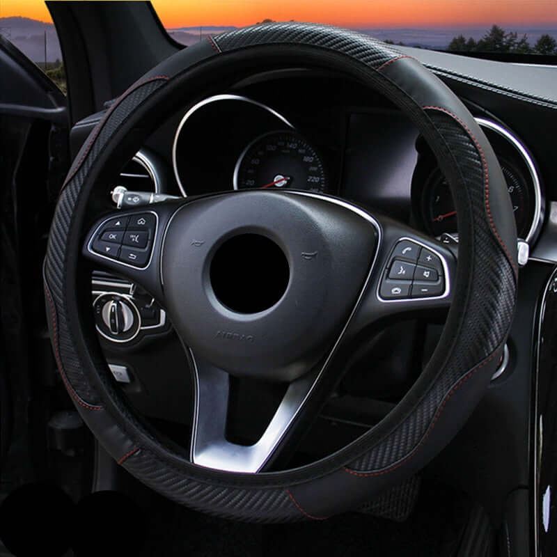 Capa de Volante Universal em Pele para Automóvel