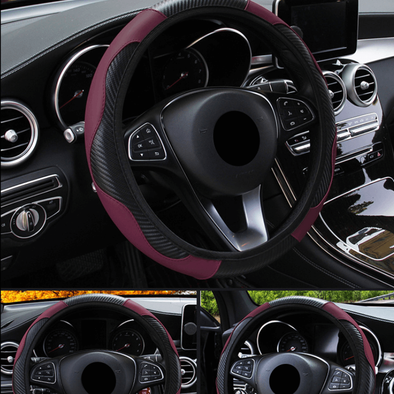 Capa de Volante Universal em Pele para Automóvel